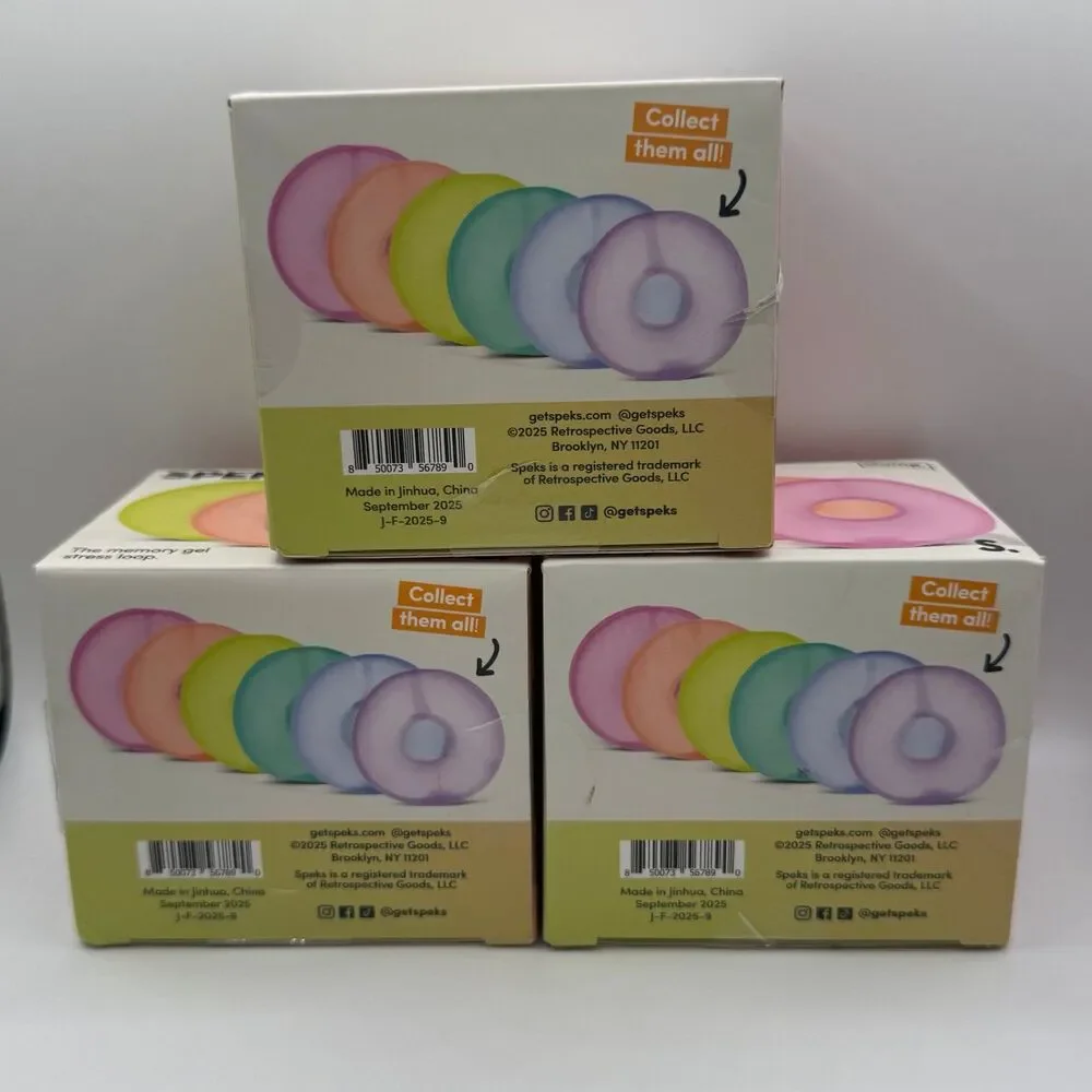 [3 Boxes] Speks - Gum Loop: 3 Loops Per Box (Reef, Moon Jelly, Algae) Squish Toy